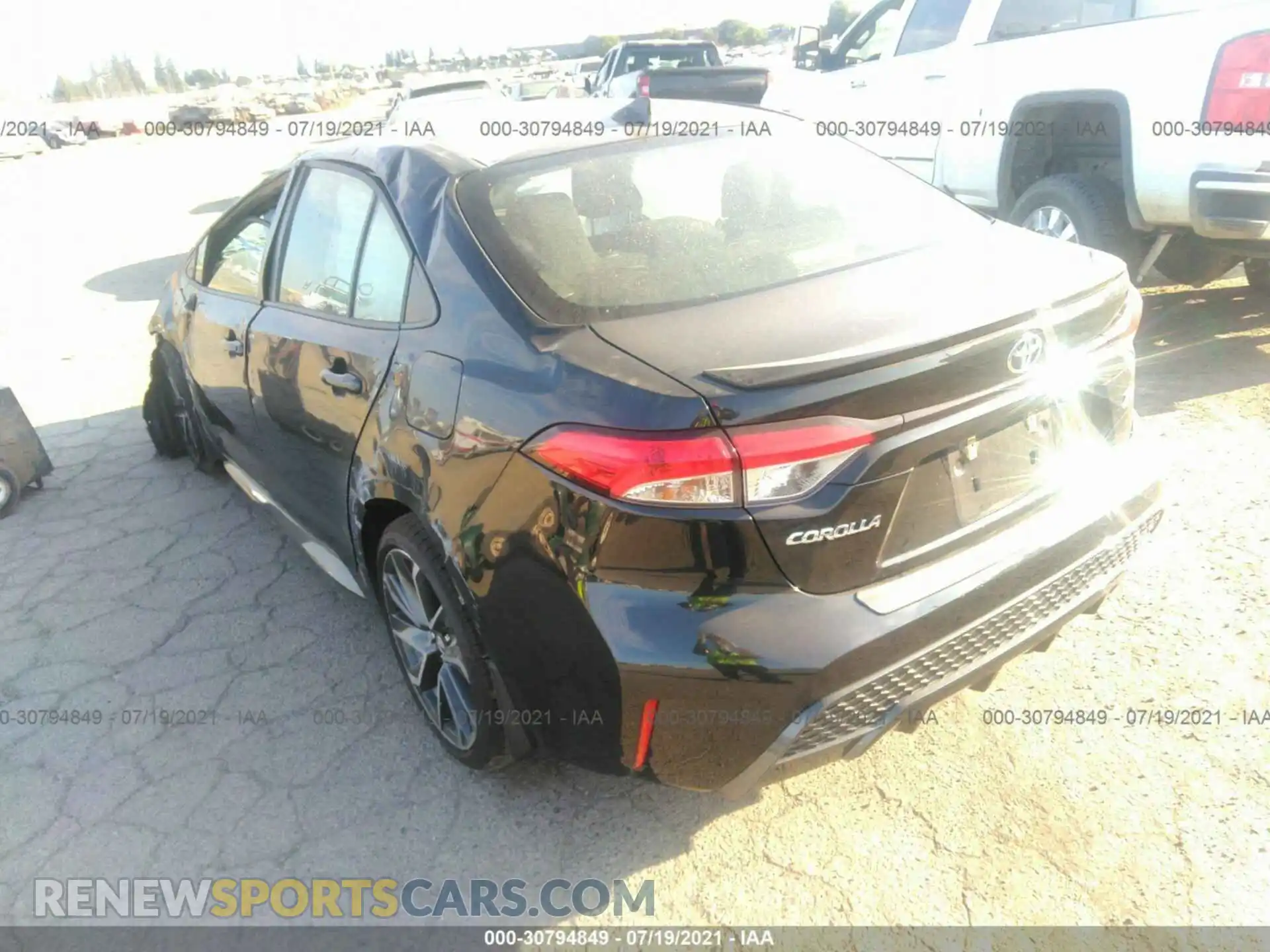 3 fotografías del automóvil dañado JTDS4RCE5LJ041280 TOYOTA COROLLA 2020