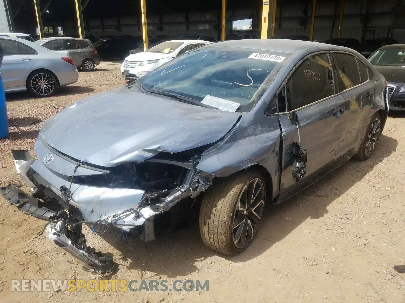 2 Photograph of a damaged car JTDS4RCE5LJ041702 TOYOTA COROLLA 2020