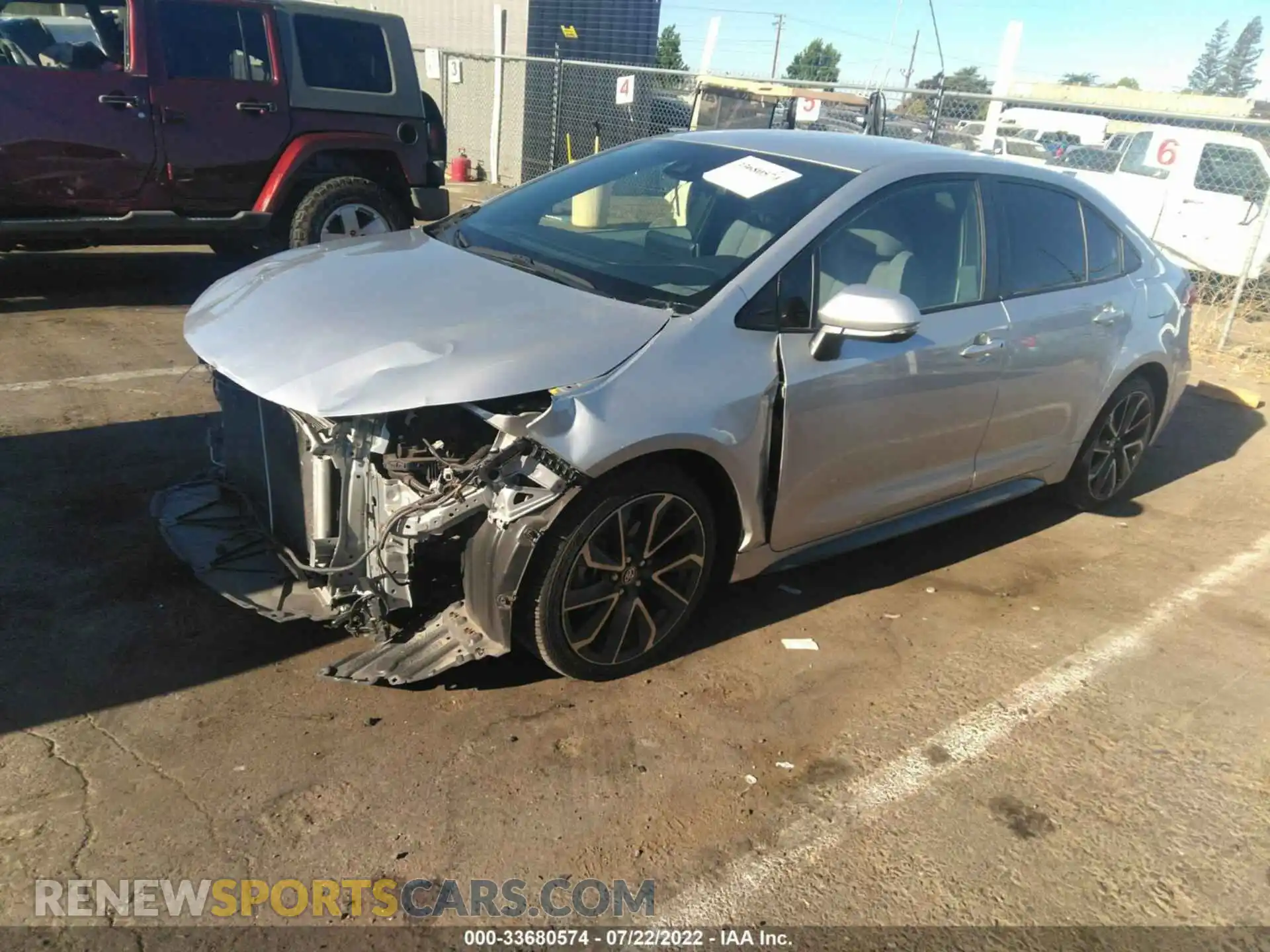 2 Photograph of a damaged car JTDS4RCE6LJ020471 TOYOTA COROLLA 2020