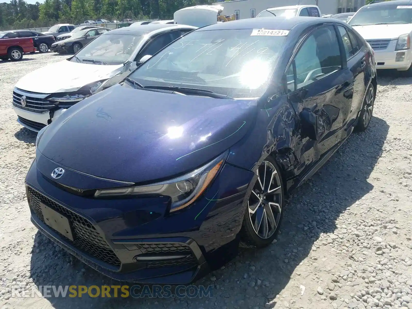 2 Photograph of a damaged car JTDS4RCE6LJ040946 TOYOTA COROLLA 2020