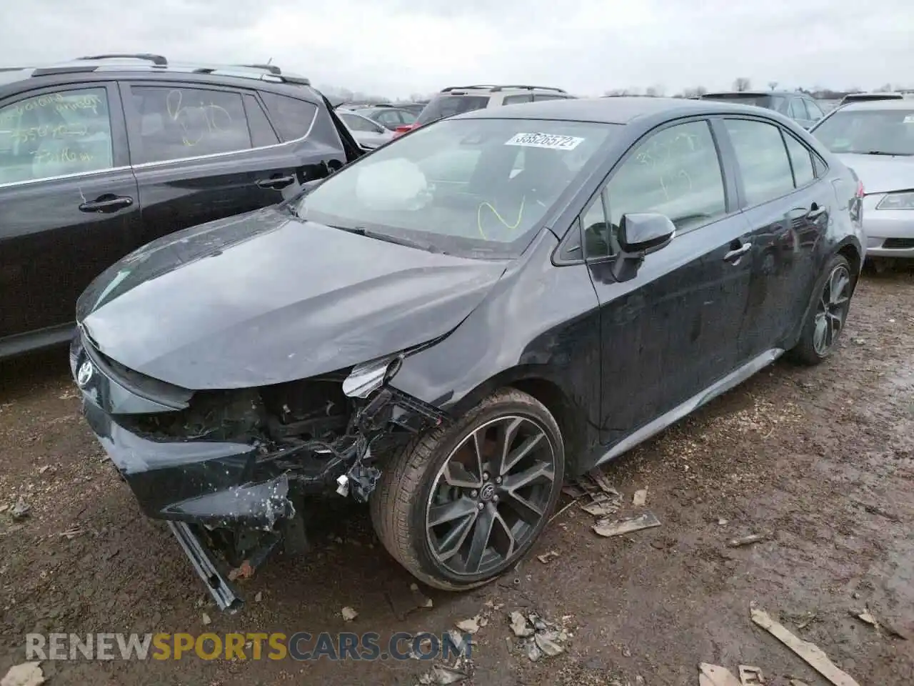 2 fotografías del automóvil dañado JTDS4RCE6LJ042583 TOYOTA COROLLA 2020