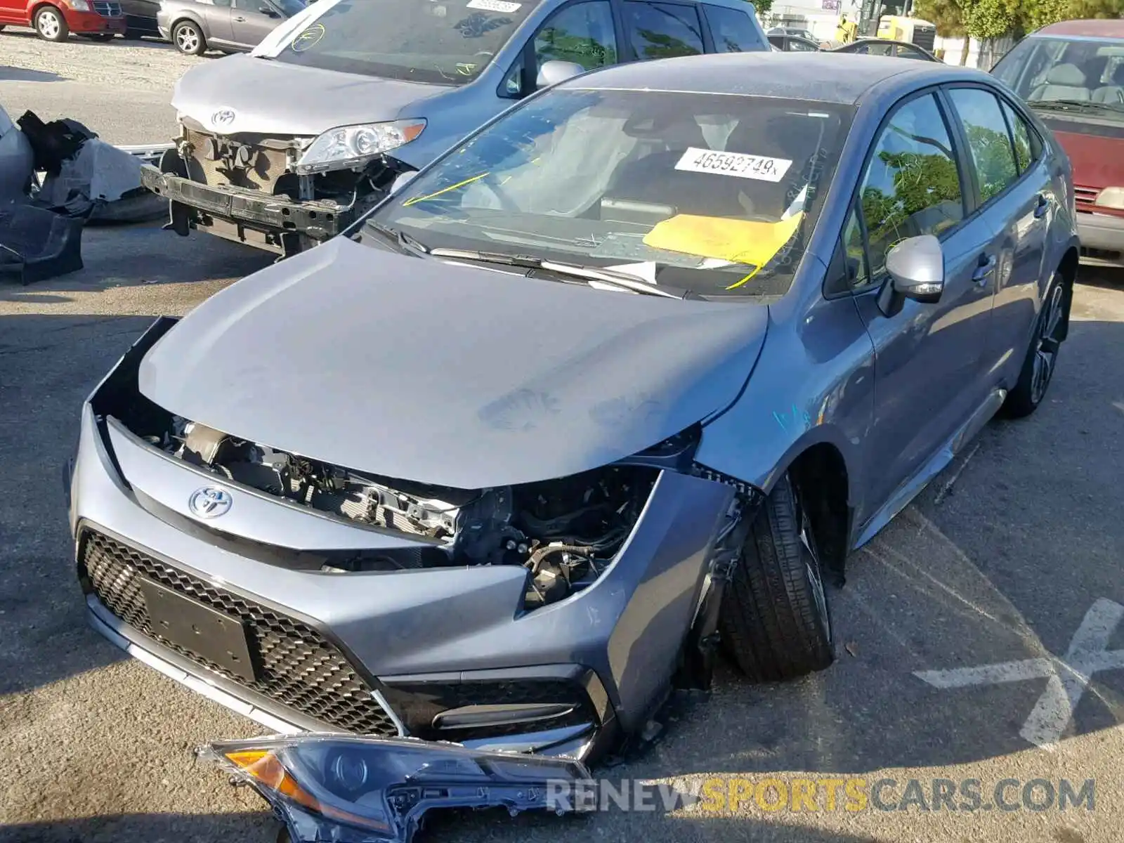 2 Photograph of a damaged car JTDS4RCE7LJ011603 TOYOTA COROLLA 2020