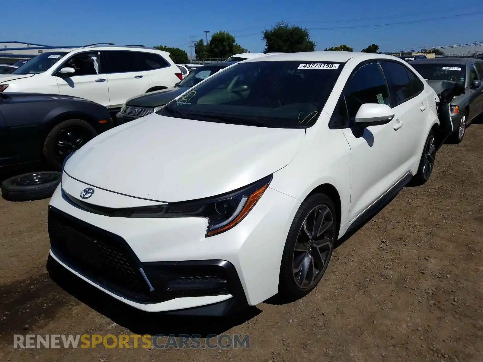 2 Photograph of a damaged car JTDS4RCE7LJ018017 TOYOTA COROLLA 2020