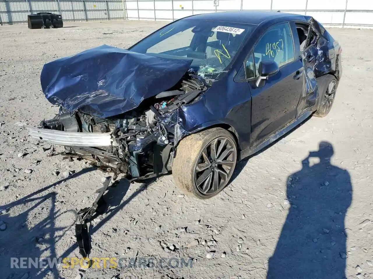 2 Photograph of a damaged car JTDS4RCE7LJ025873 TOYOTA COROLLA 2020