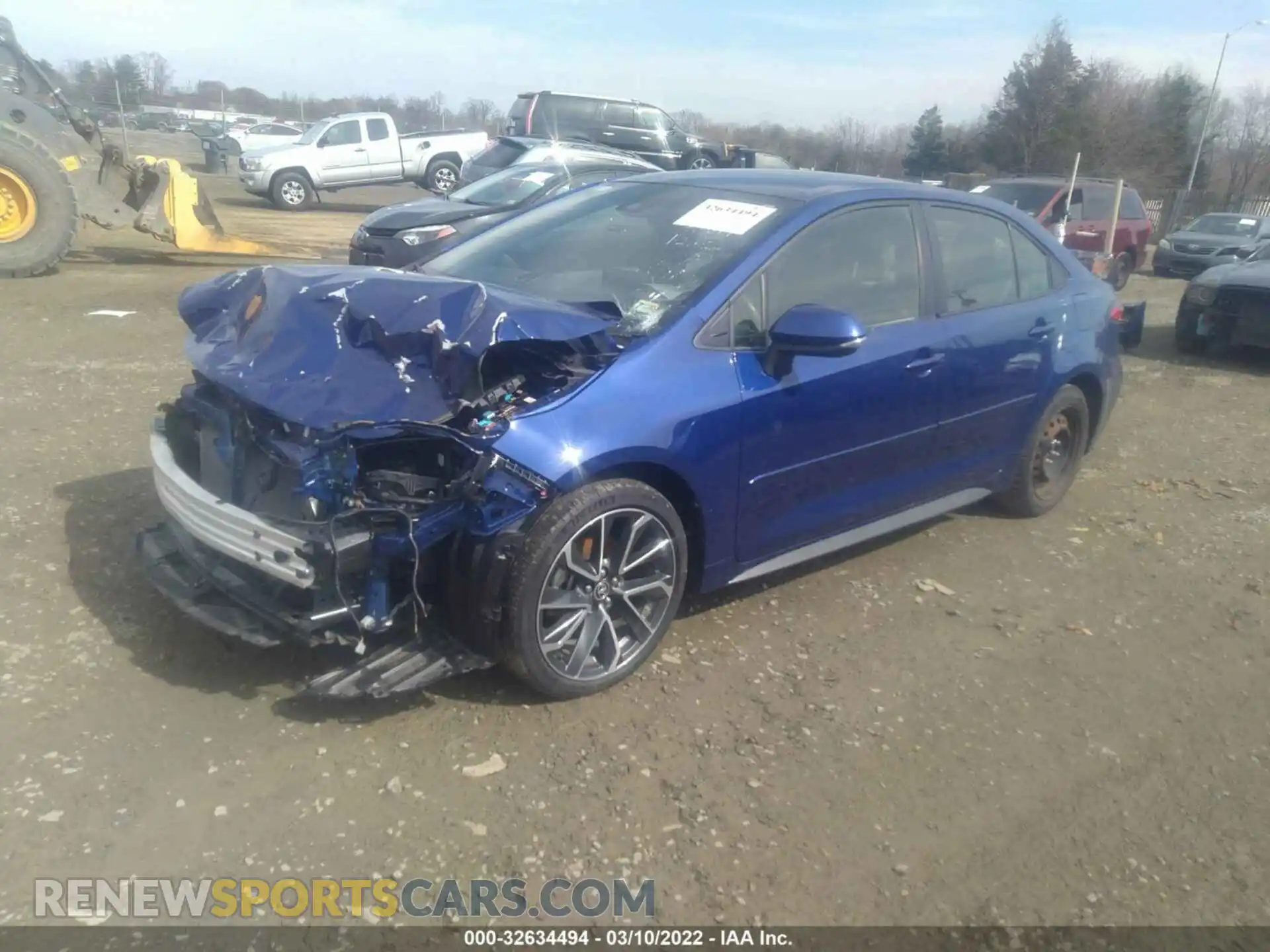 2 Photograph of a damaged car JTDS4RCE8LJ018818 TOYOTA COROLLA 2020