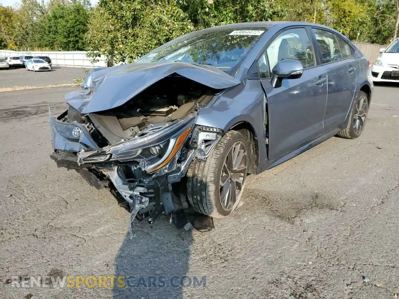2 Photograph of a damaged car JTDS4RCE9LJ004992 TOYOTA COROLLA 2020