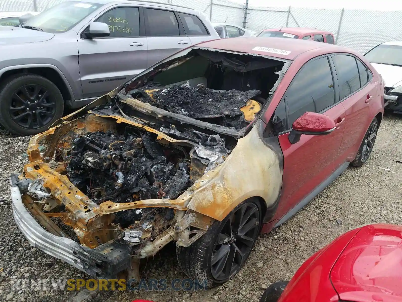 2 Photograph of a damaged car JTDS4RCE9LJ019475 TOYOTA COROLLA 2020