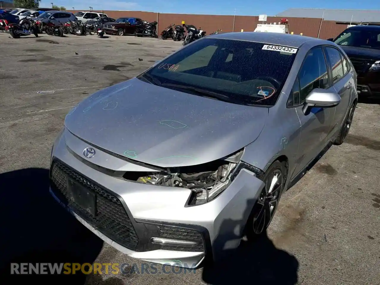 2 Photograph of a damaged car JTDS4RCE9LJ042321 TOYOTA COROLLA 2020