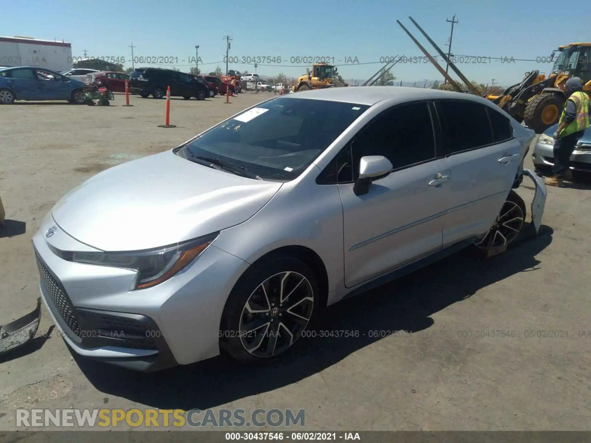 2 Photograph of a damaged car JTDS4RCE9LJ043050 TOYOTA COROLLA 2020