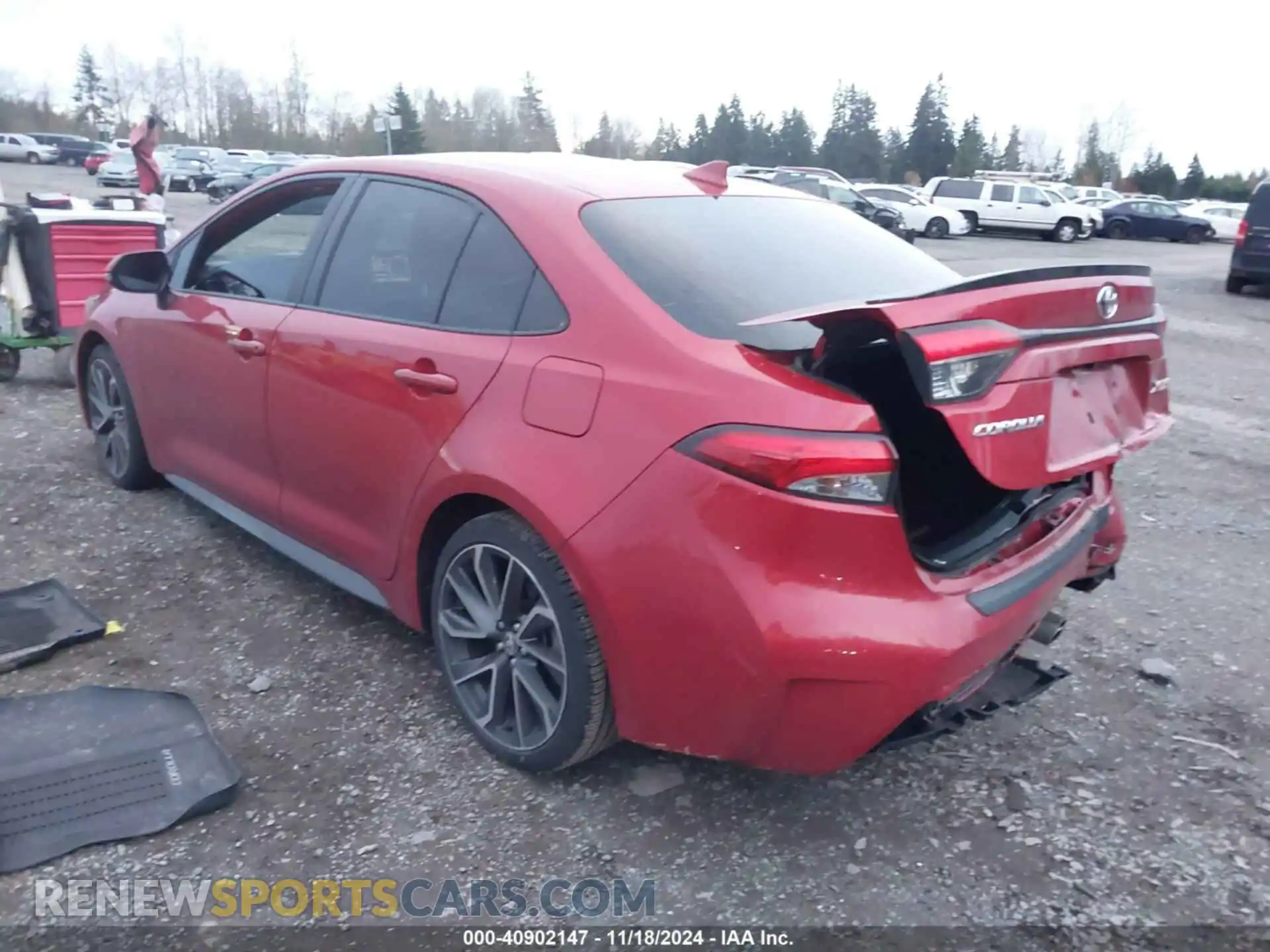 3 Photograph of a damaged car JTDT4RCE2LJ021850 TOYOTA COROLLA 2020