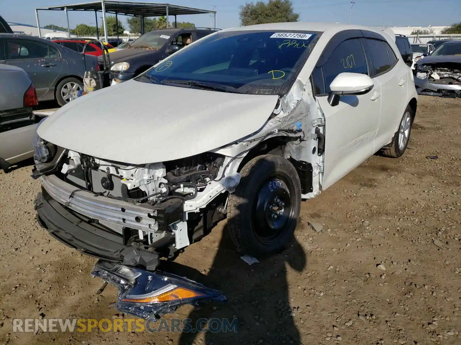 2 Photograph of a damaged car JTND4RBEXL3093028 TOYOTA COROLLA 2020