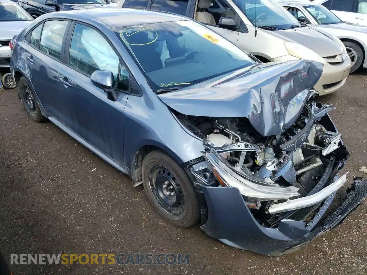 1 Photograph of a damaged car 5YFBPMBE0MP152053 TOYOTA COROLLA 2021