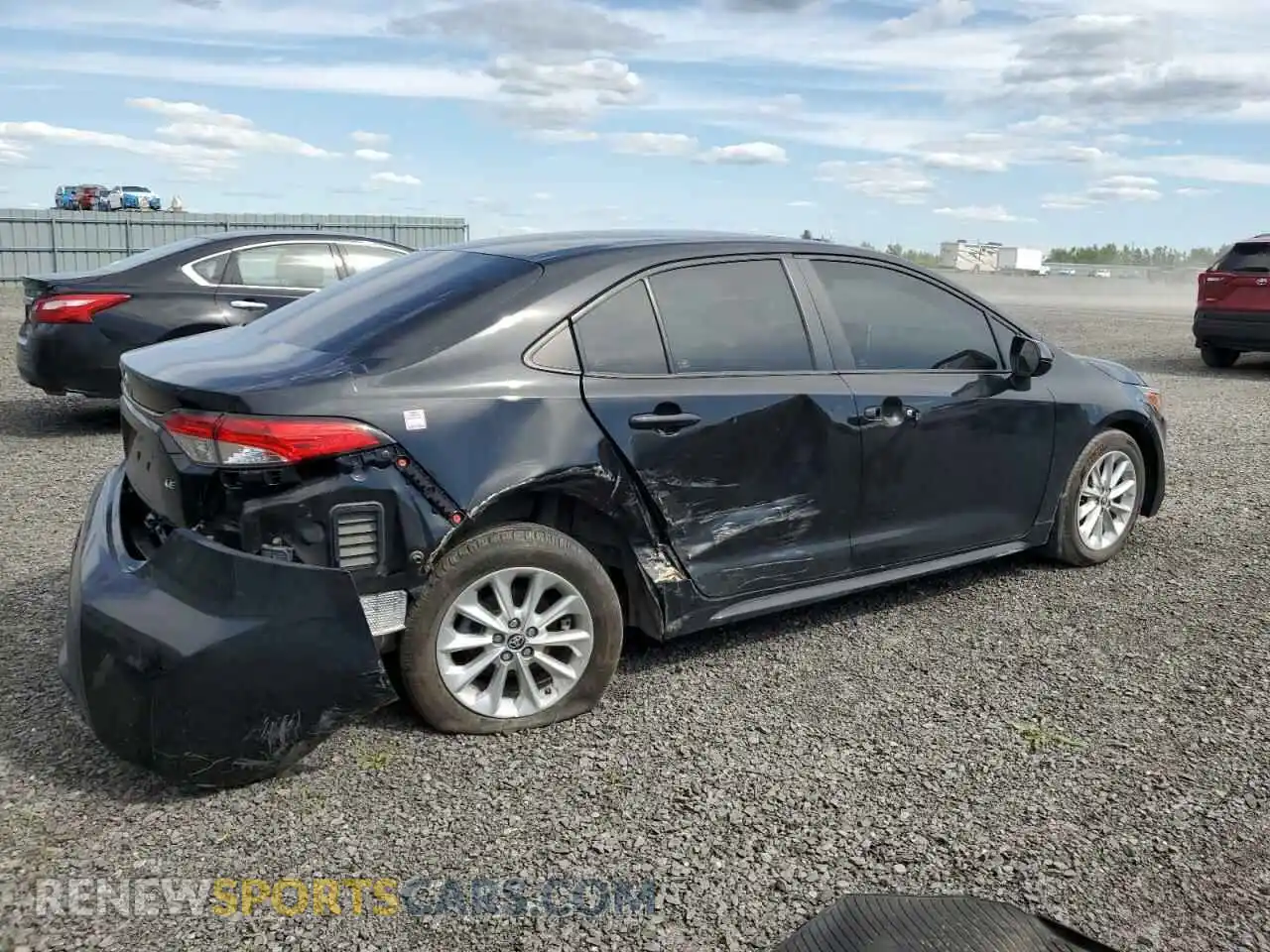 3 fotografías del automóvil dañado 5YFBPMBE3MP265284 TOYOTA COROLLA 2021