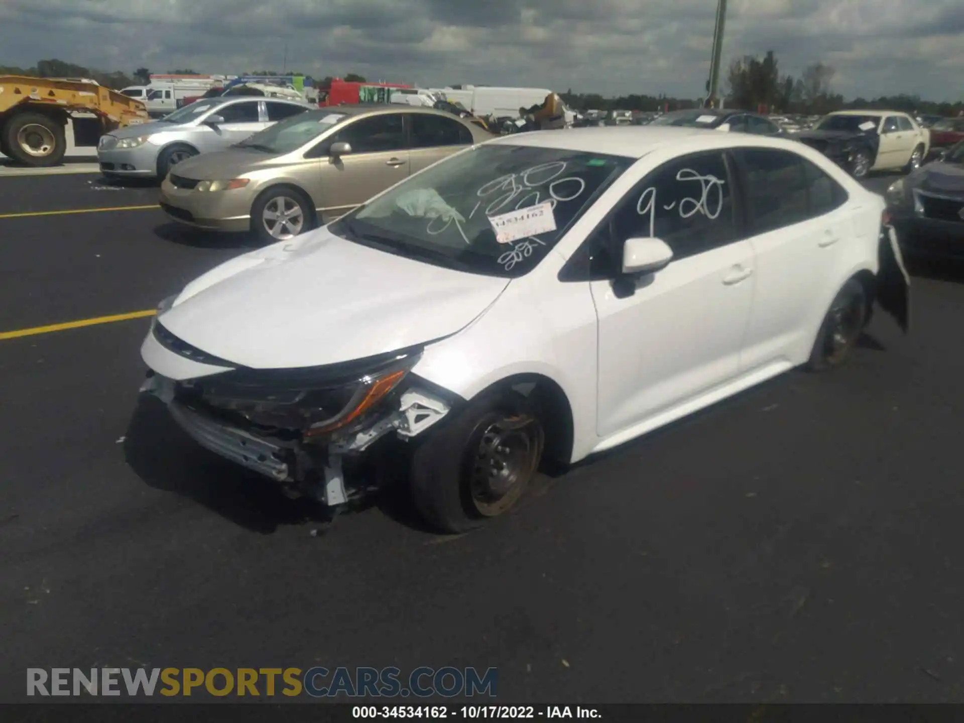 2 Photograph of a damaged car 5YFDPMAE5MP171630 TOYOTA COROLLA 2021