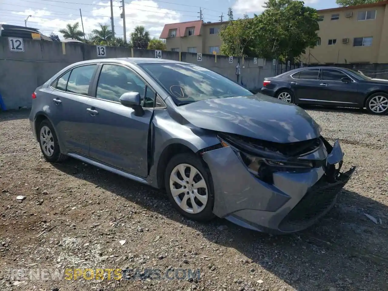 1 Photograph of a damaged car 5YFEPMAE0MP147594 TOYOTA COROLLA 2021