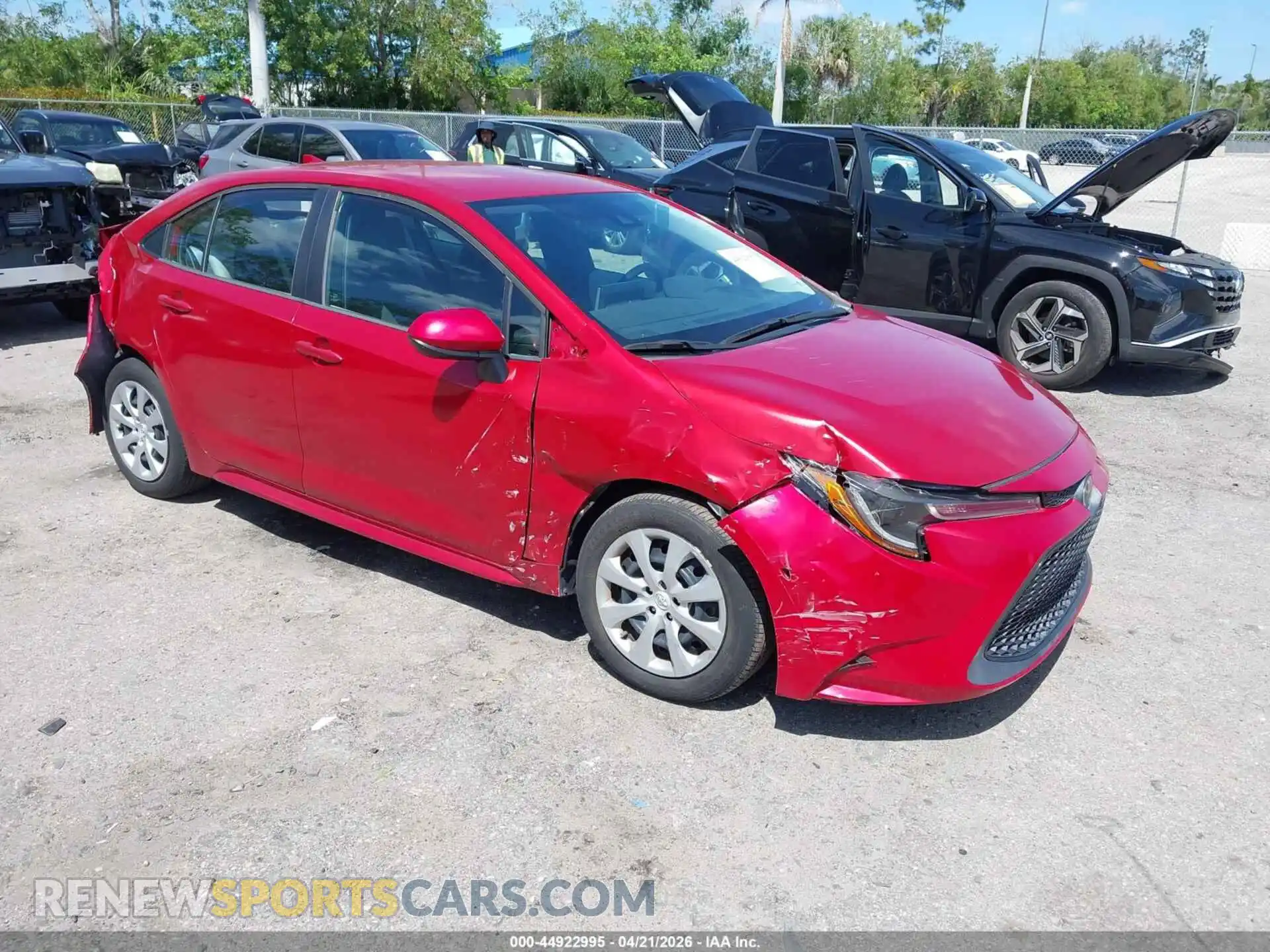 1 Photograph of a damaged car 5YFEPMAE0MP148292 TOYOTA COROLLA 2021