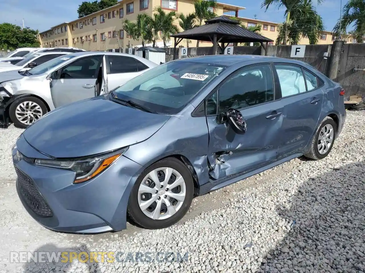 1 Photograph of a damaged car 5YFEPMAE0MP152939 TOYOTA COROLLA 2021