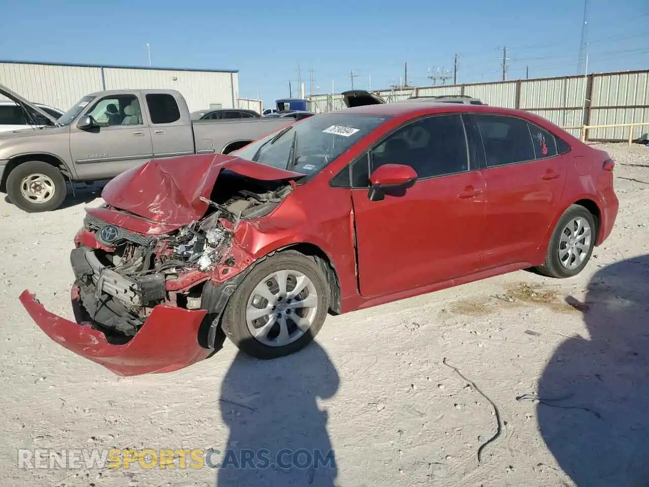 1 Photograph of a damaged car 5YFEPMAE0MP157011 TOYOTA COROLLA 2021