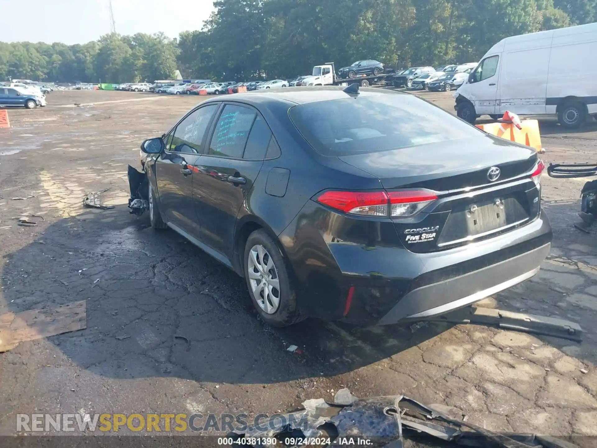 3 fotografías del automóvil dañado 5YFEPMAE0MP163360 TOYOTA COROLLA 2021