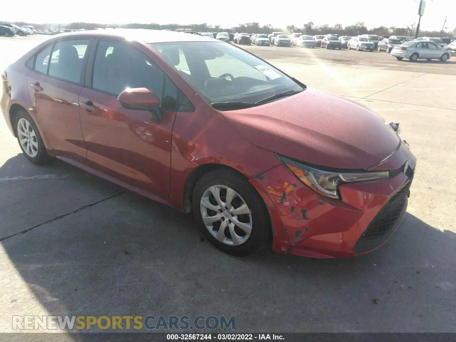 1 Photograph of a damaged car 5YFEPMAE0MP167313 TOYOTA COROLLA 2021