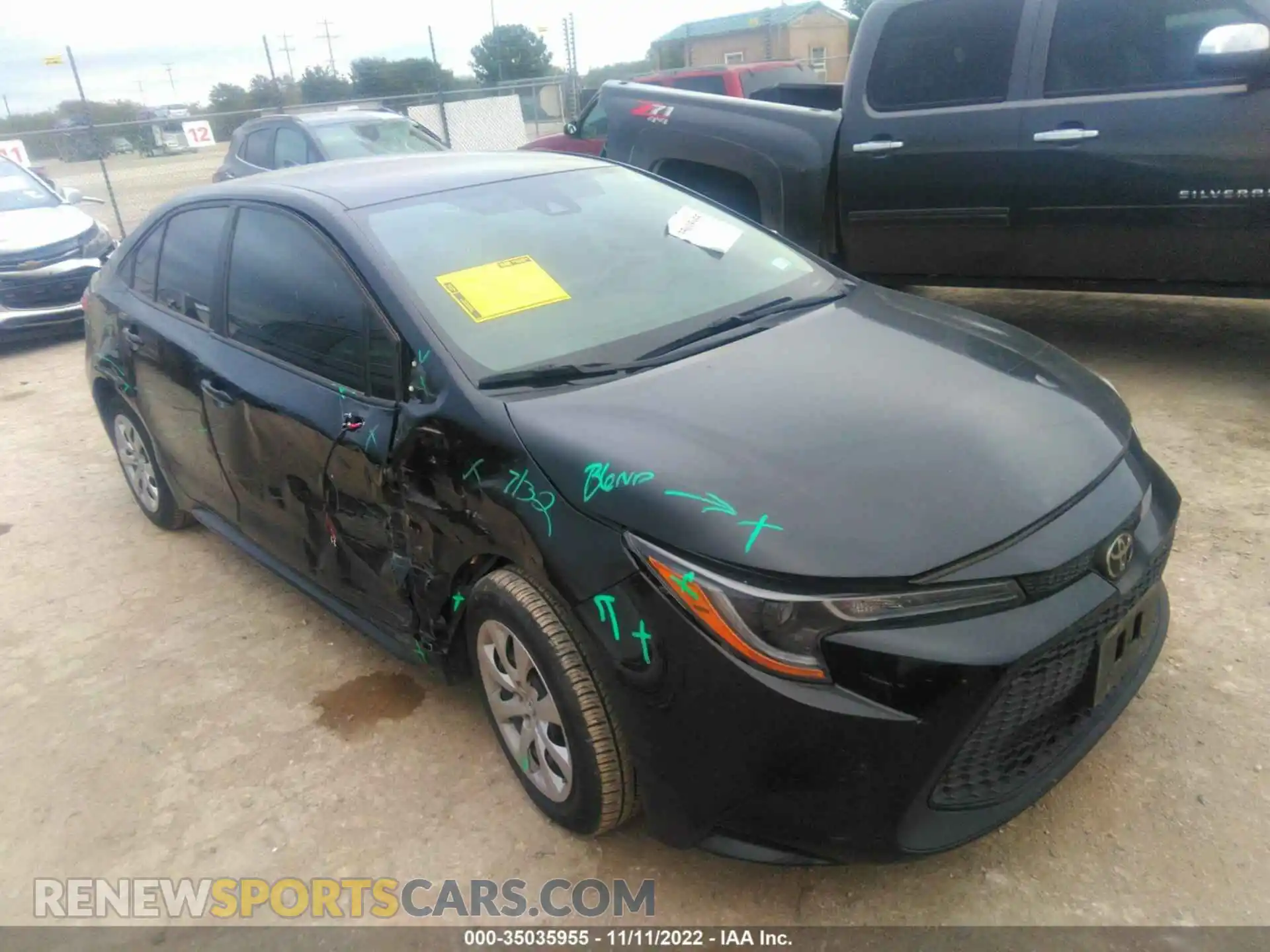 1 Фотография поврежденного автомобиля 5YFEPMAE0MP174598 TOYOTA COROLLA 2021