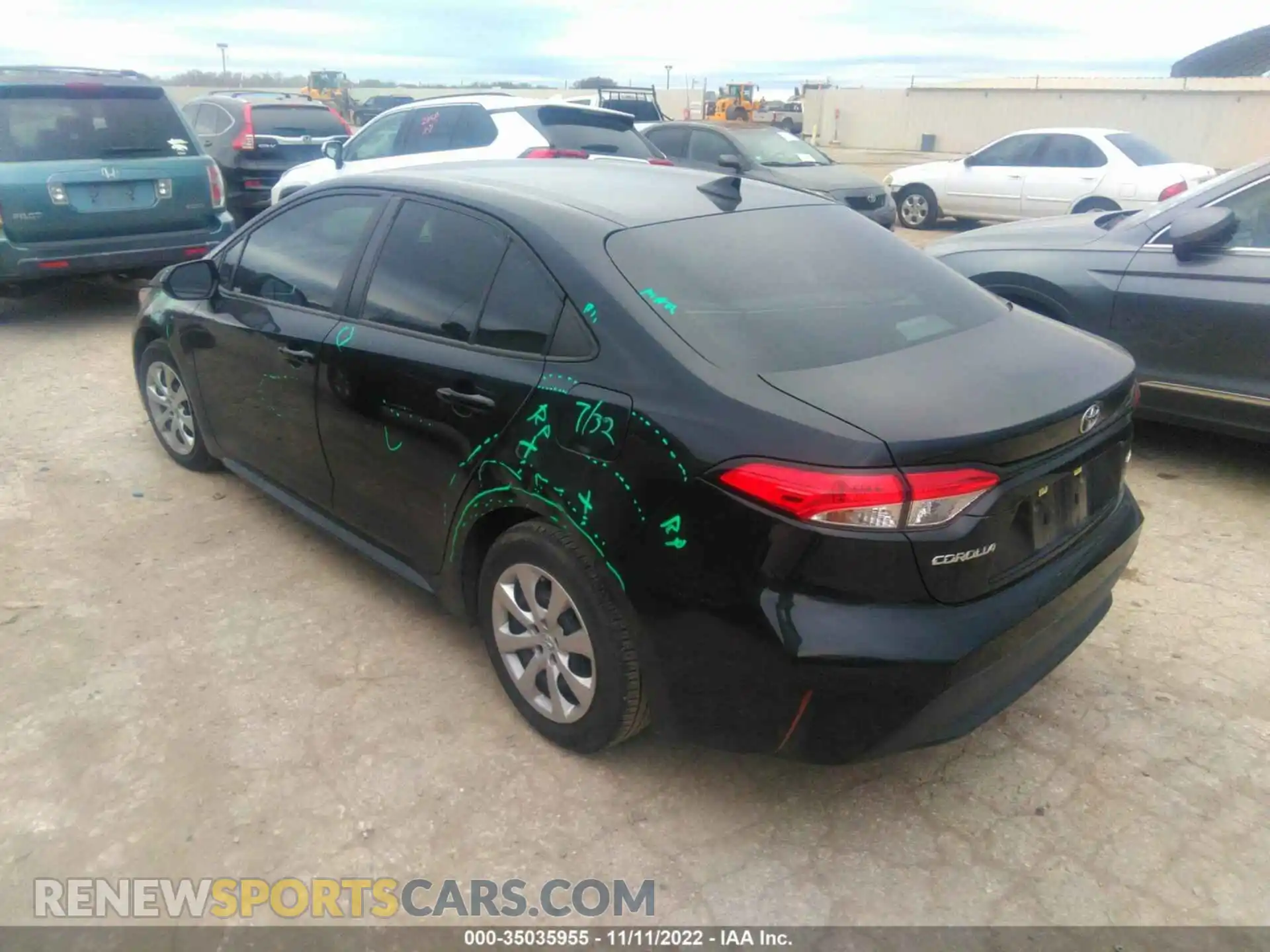 3 Фотография поврежденного автомобиля 5YFEPMAE0MP174598 TOYOTA COROLLA 2021