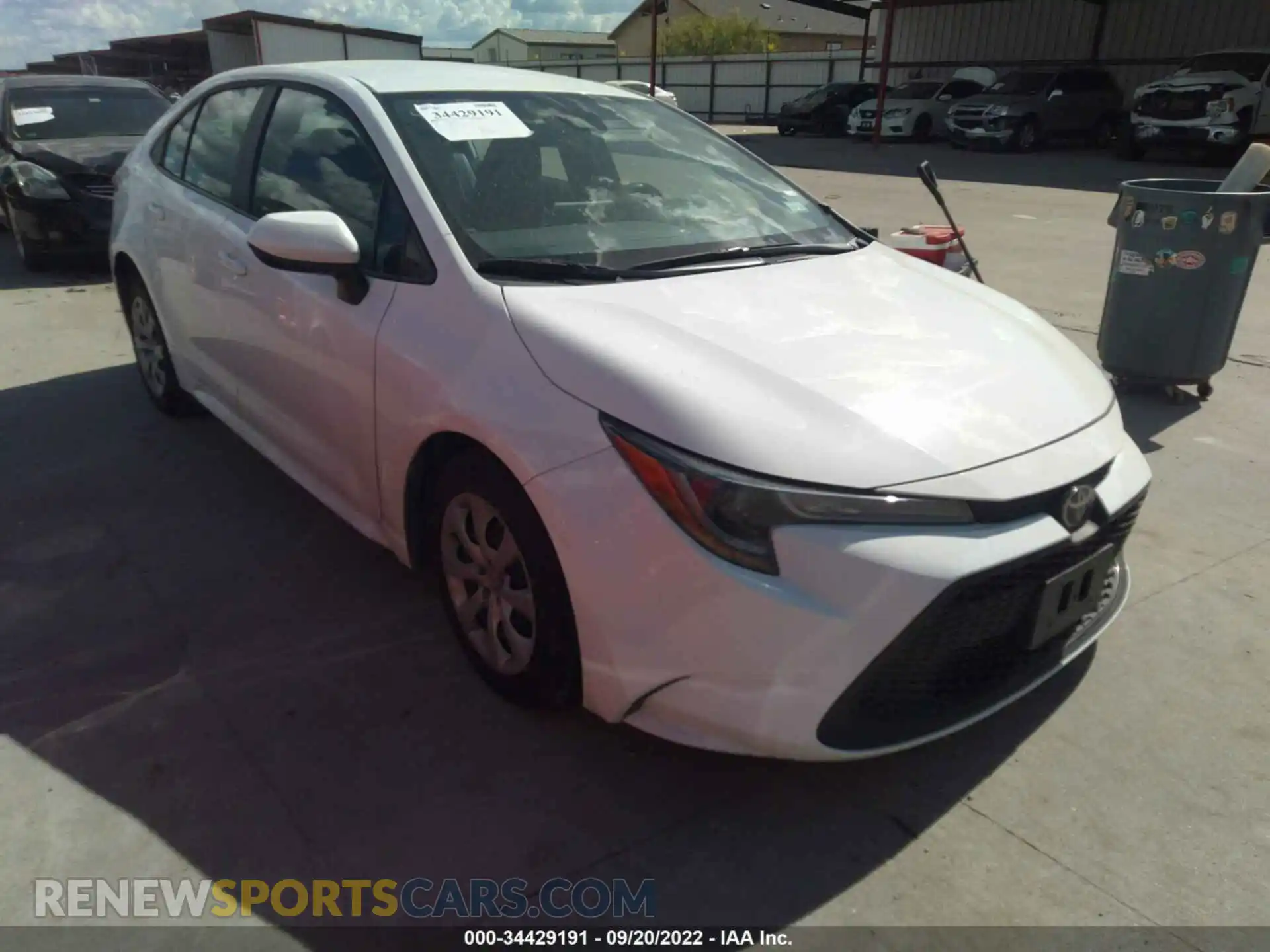1 Photograph of a damaged car 5YFEPMAE0MP182054 TOYOTA COROLLA 2021