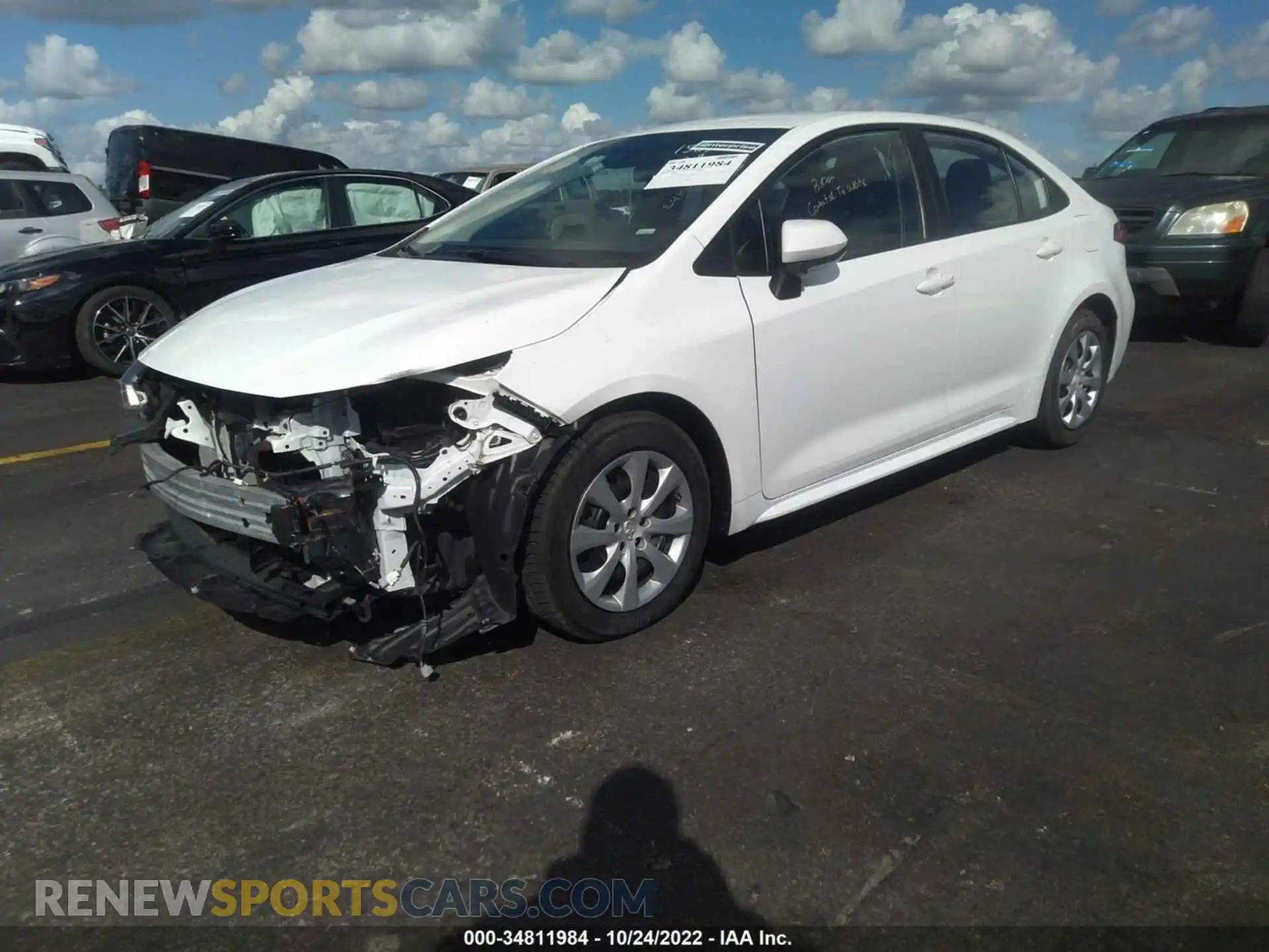 2 Photograph of a damaged car 5YFEPMAE0MP191563 TOYOTA COROLLA 2021