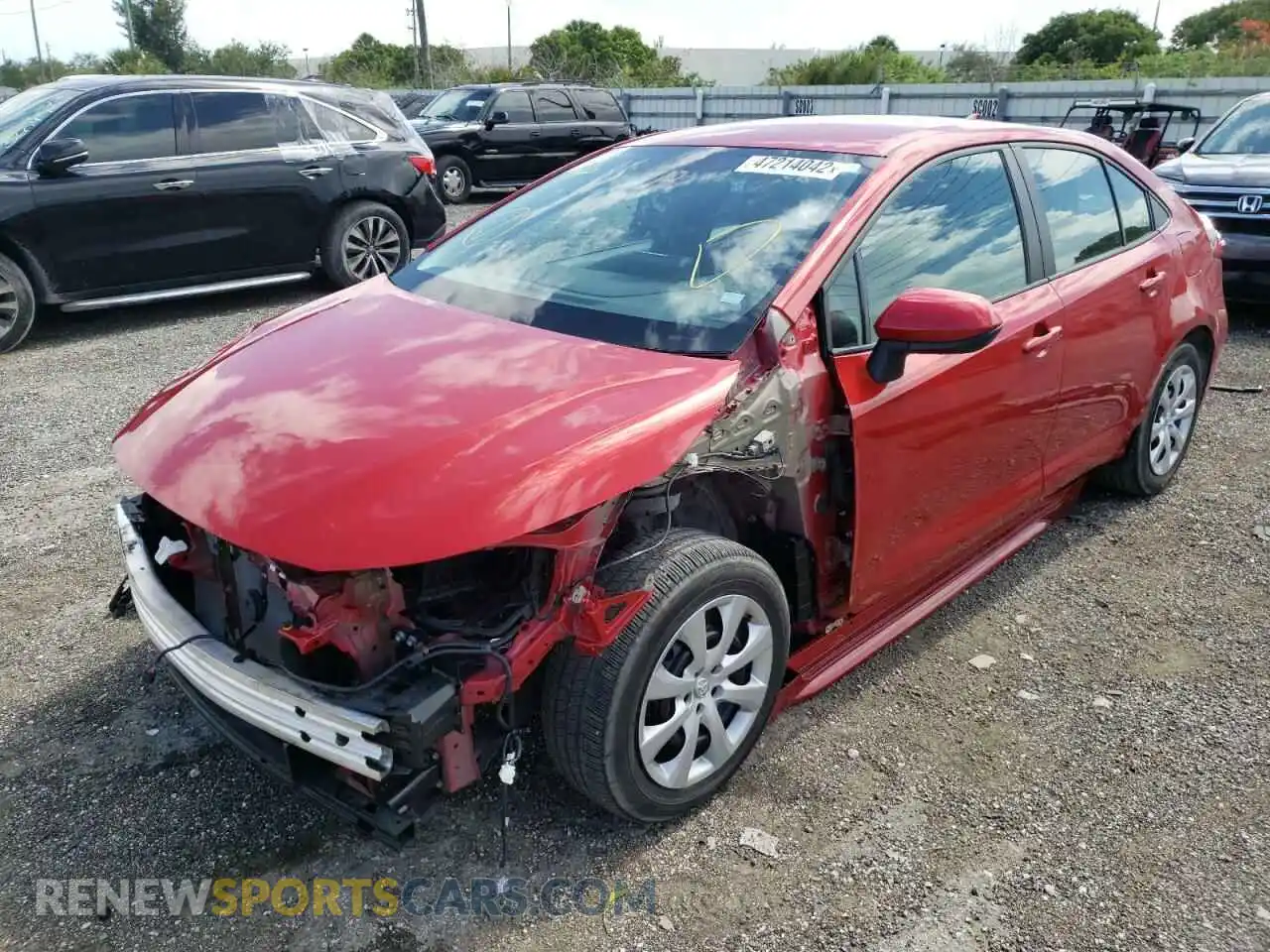 2 Photograph of a damaged car 5YFEPMAE0MP191806 TOYOTA COROLLA 2021