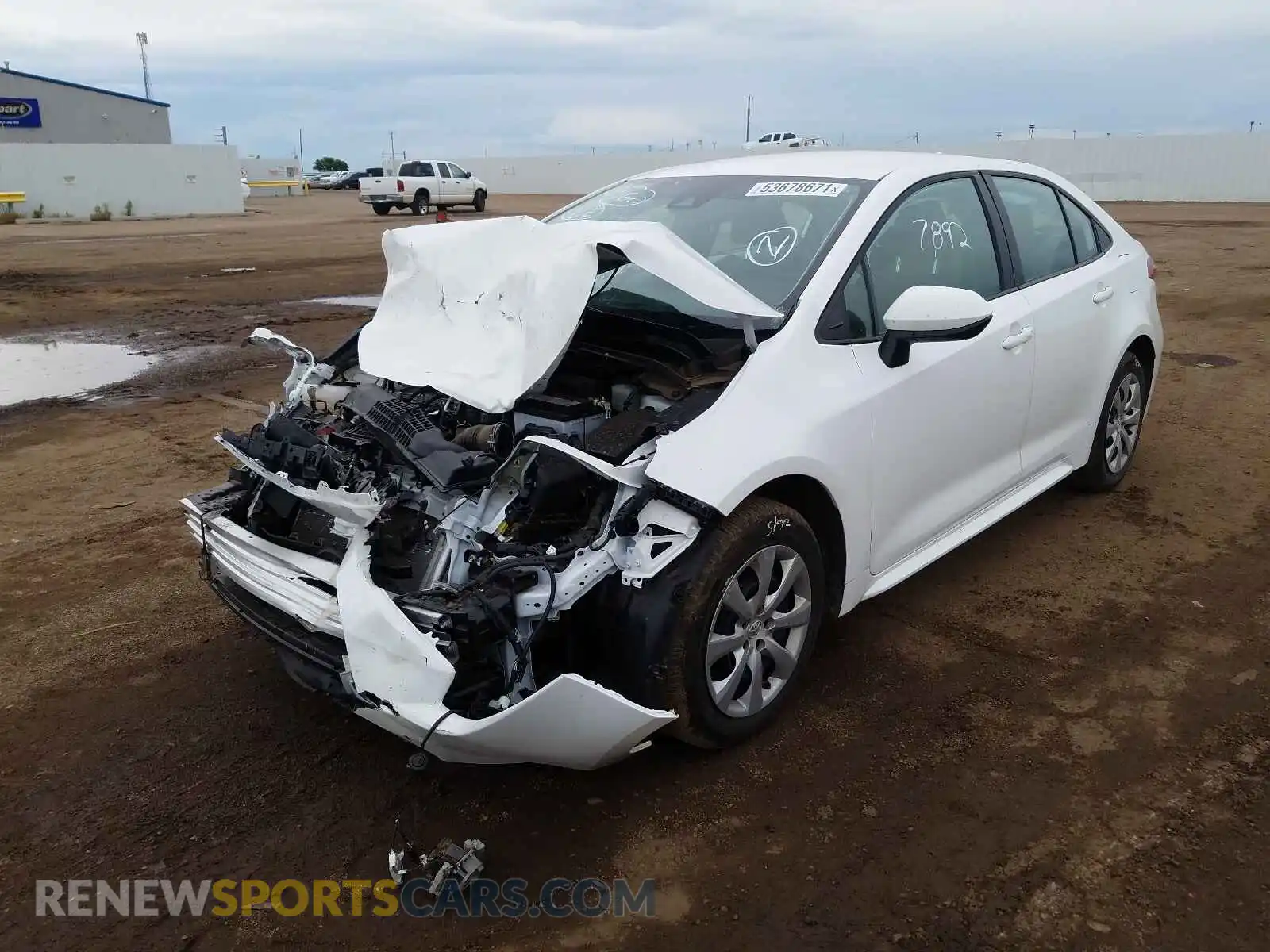 2 Photograph of a damaged car 5YFEPMAE0MP196410 TOYOTA COROLLA 2021