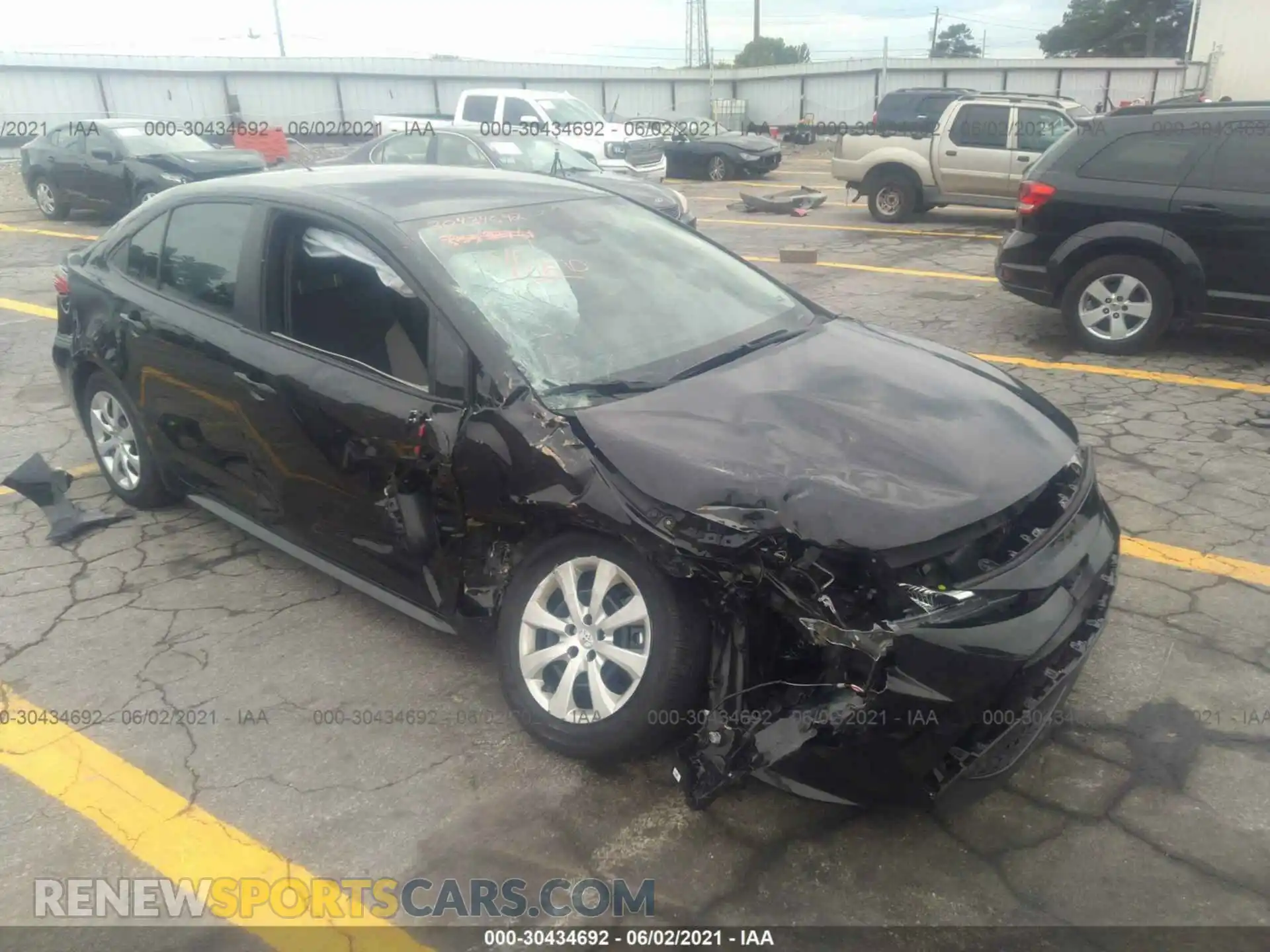 1 Photograph of a damaged car 5YFEPMAE0MP202500 TOYOTA COROLLA 2021