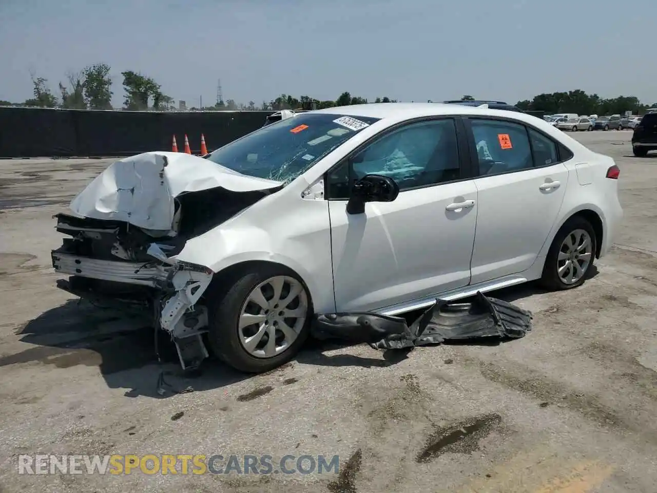 1 fotografías del automóvil dañado 5YFEPMAE0MP223380 TOYOTA COROLLA 2021