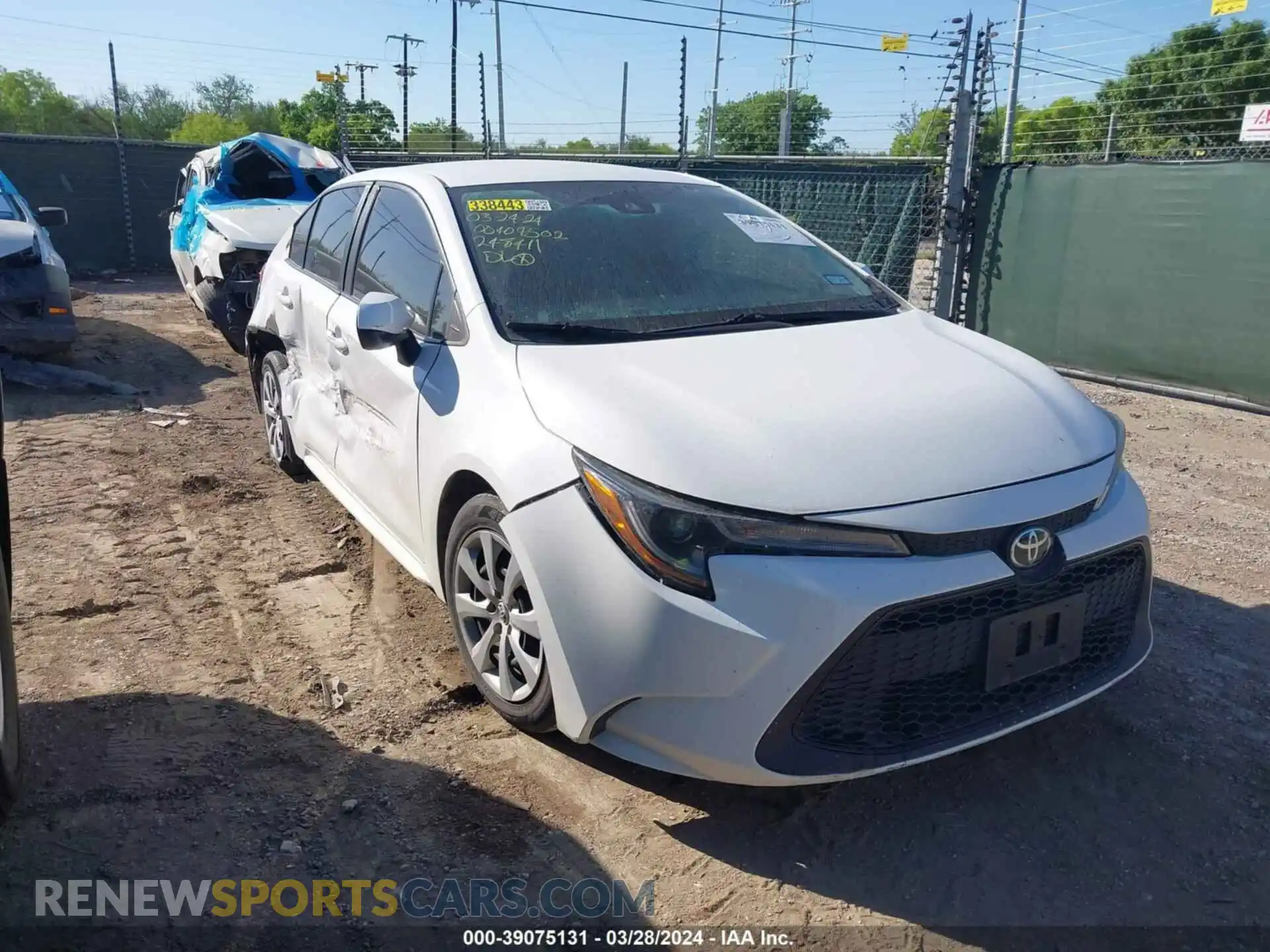 1 Photograph of a damaged car 5YFEPMAE0MP248411 TOYOTA COROLLA 2021