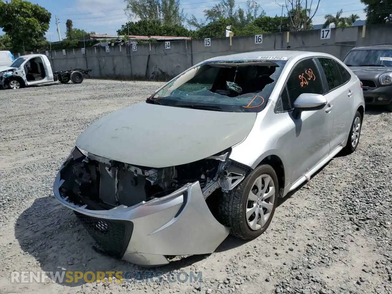 2 Photograph of a damaged car 5YFEPMAE0MP260154 TOYOTA COROLLA 2021