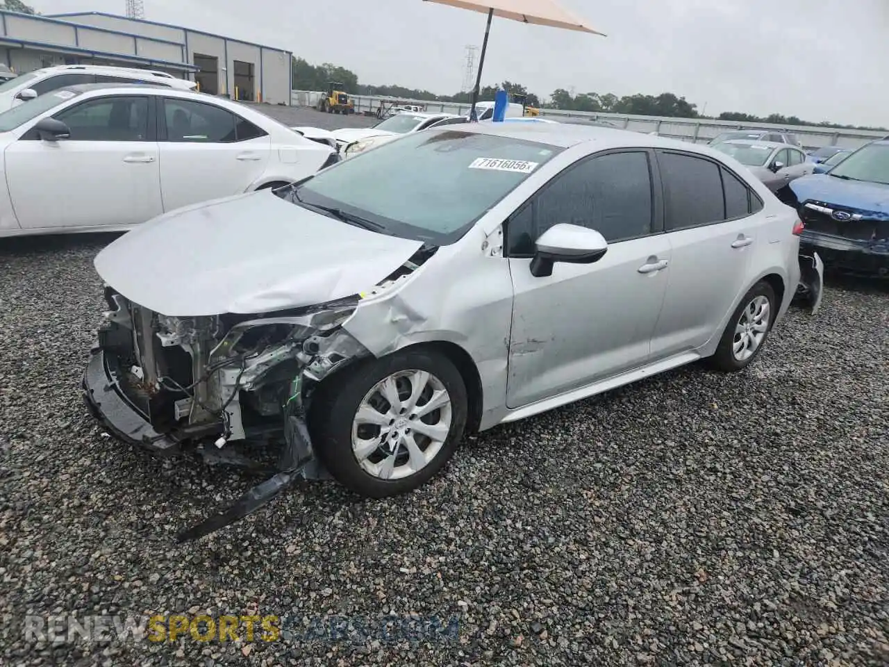 1 fotografías del automóvil dañado 5YFEPMAE1MP153114 TOYOTA COROLLA 2021