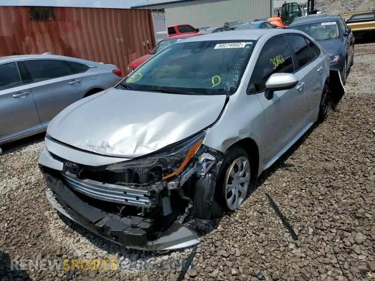 2 Photograph of a damaged car 5YFEPMAE1MP157003 TOYOTA COROLLA 2021