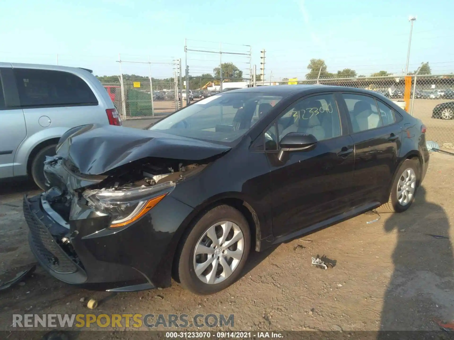 2 Photograph of a damaged car 5YFEPMAE1MP159768 TOYOTA COROLLA 2021