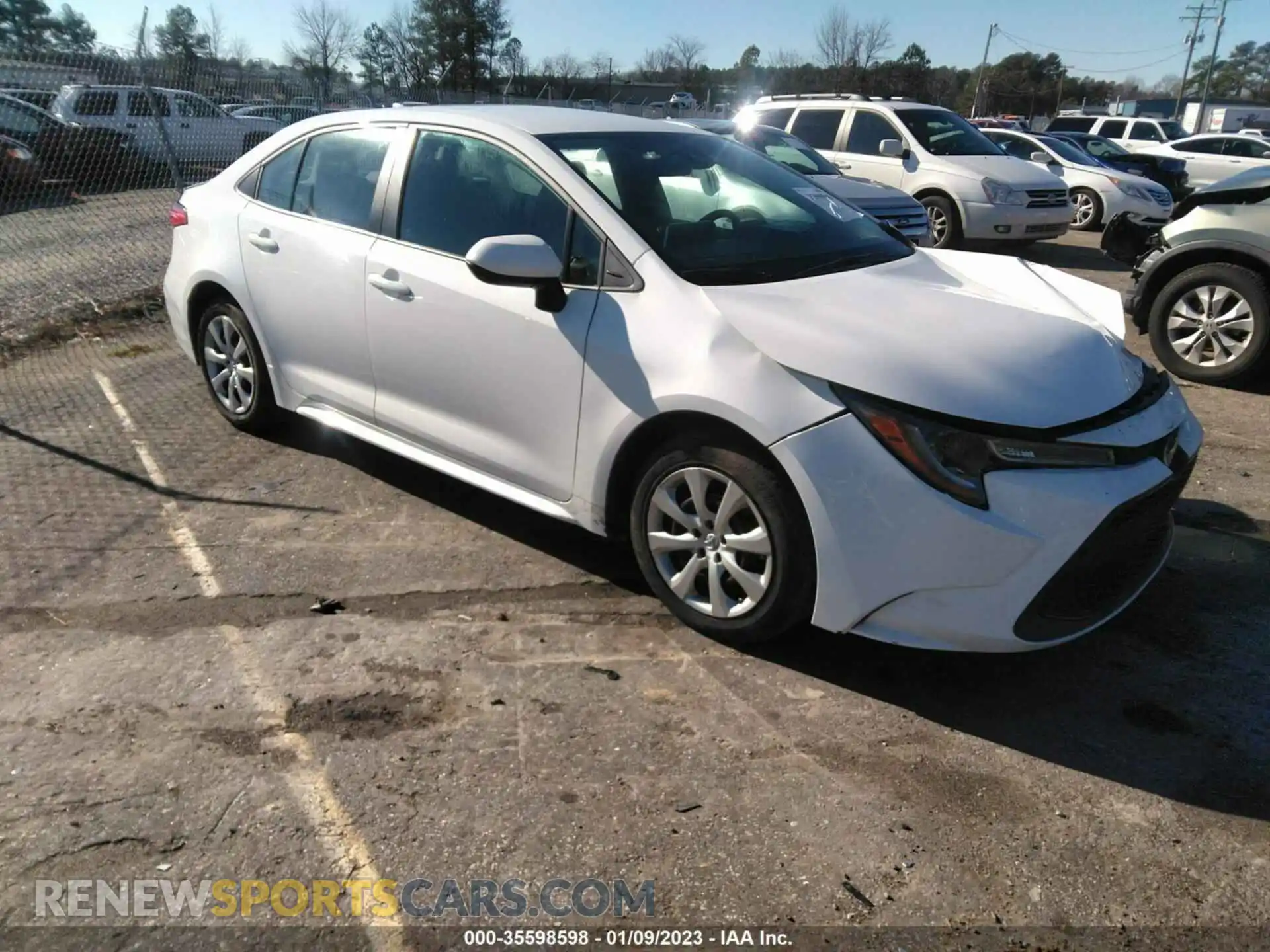 1 Photograph of a damaged car 5YFEPMAE1MP182693 TOYOTA COROLLA 2021