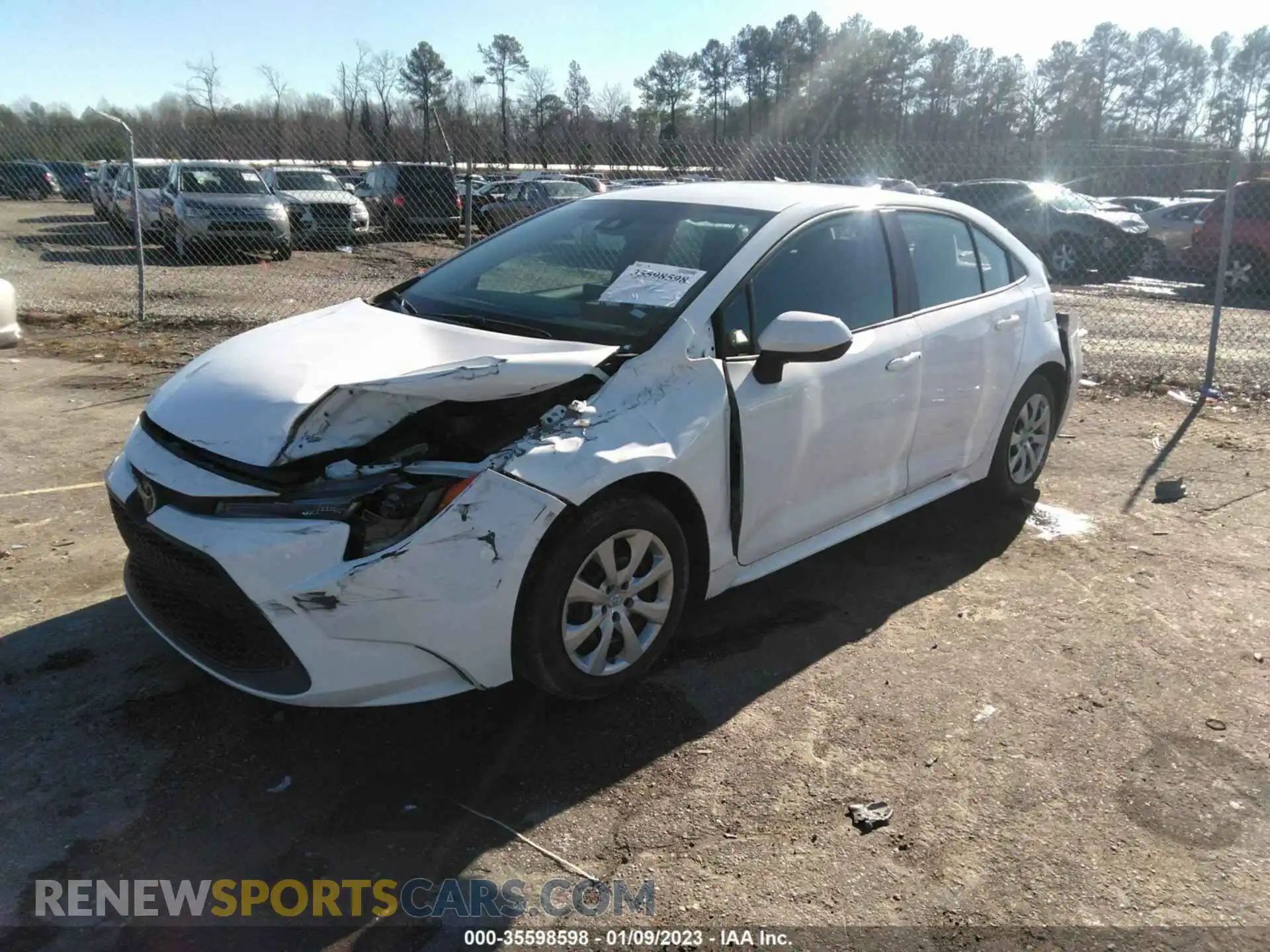 2 Photograph of a damaged car 5YFEPMAE1MP182693 TOYOTA COROLLA 2021