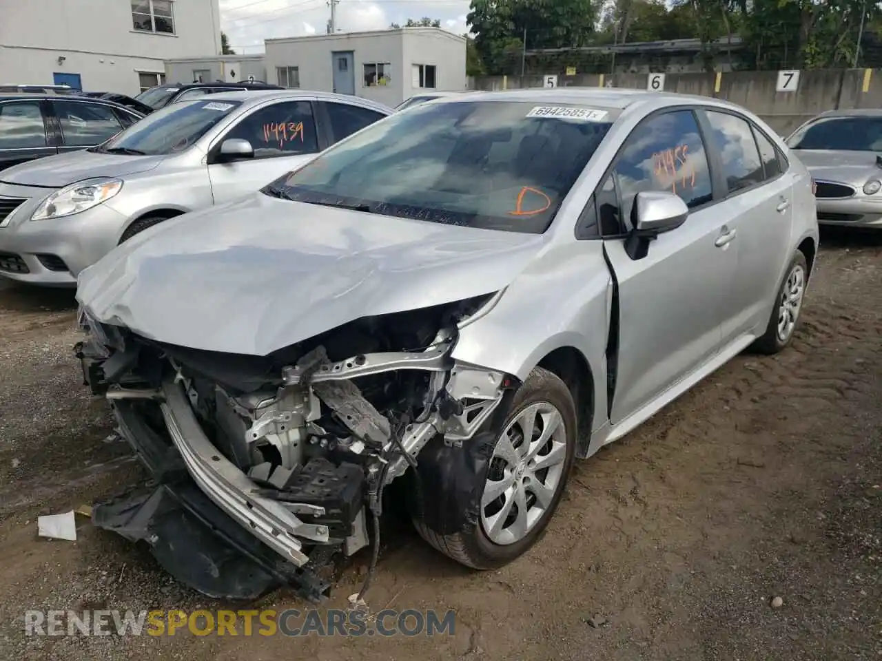 2 Photograph of a damaged car 5YFEPMAE1MP195038 TOYOTA COROLLA 2021