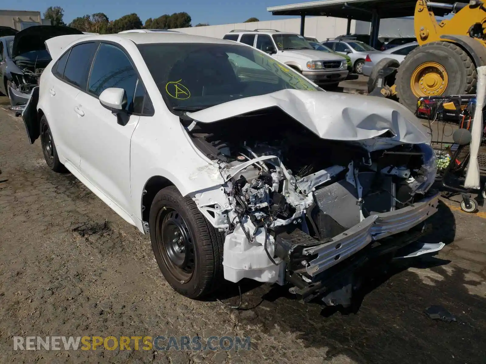 1 Photograph of a damaged car 5YFEPMAE1MP195086 TOYOTA COROLLA 2021