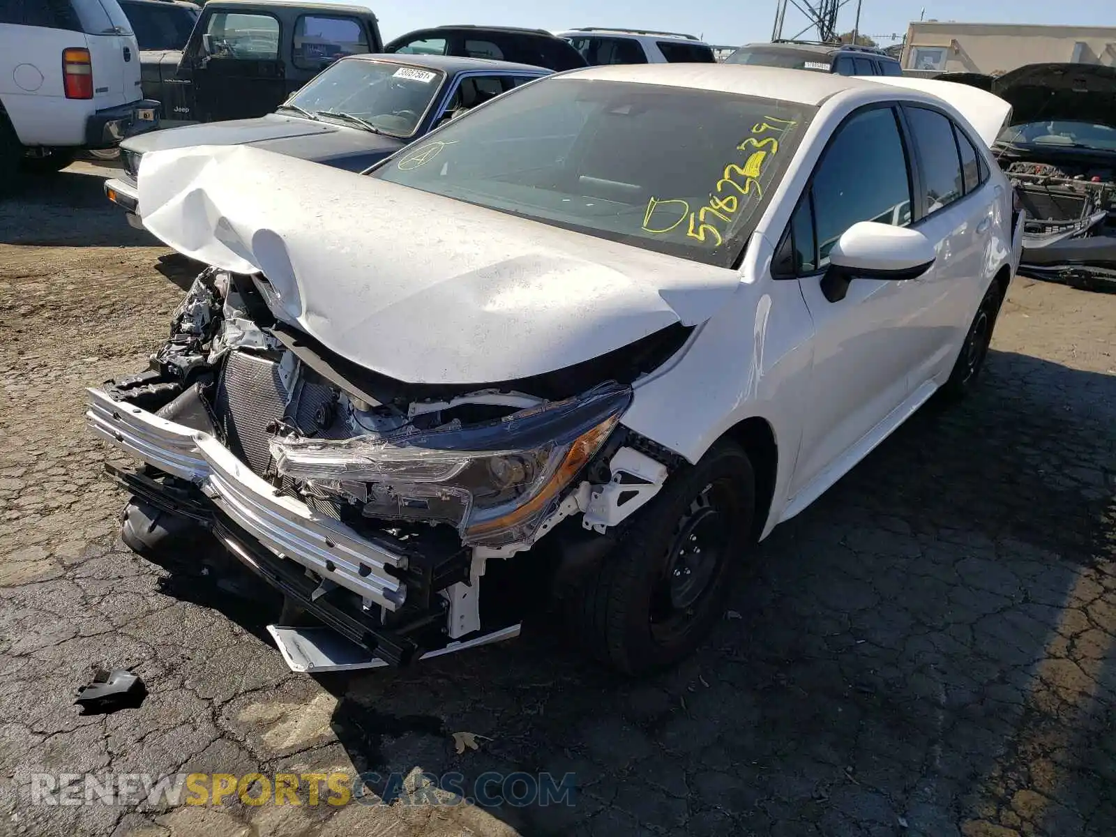 2 Photograph of a damaged car 5YFEPMAE1MP195086 TOYOTA COROLLA 2021