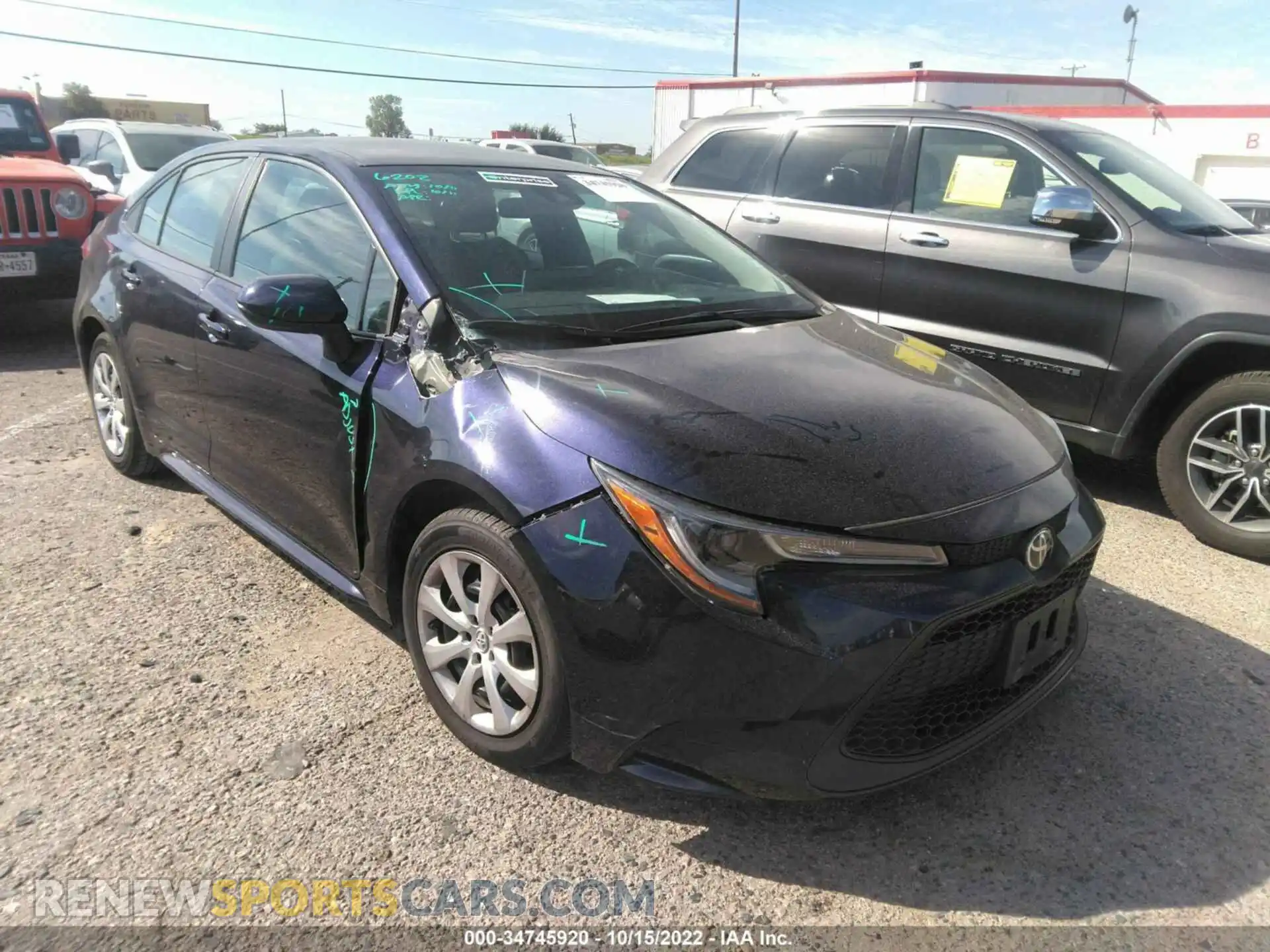 1 fotografías del automóvil dañado 5YFEPMAE1MP198103 TOYOTA COROLLA 2021