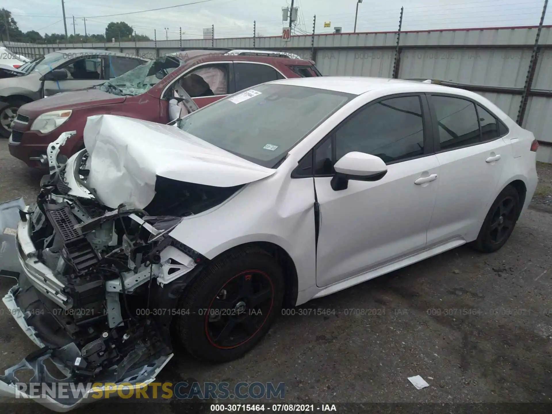 2 Photograph of a damaged car 5YFEPMAE1MP207298 TOYOTA COROLLA 2021