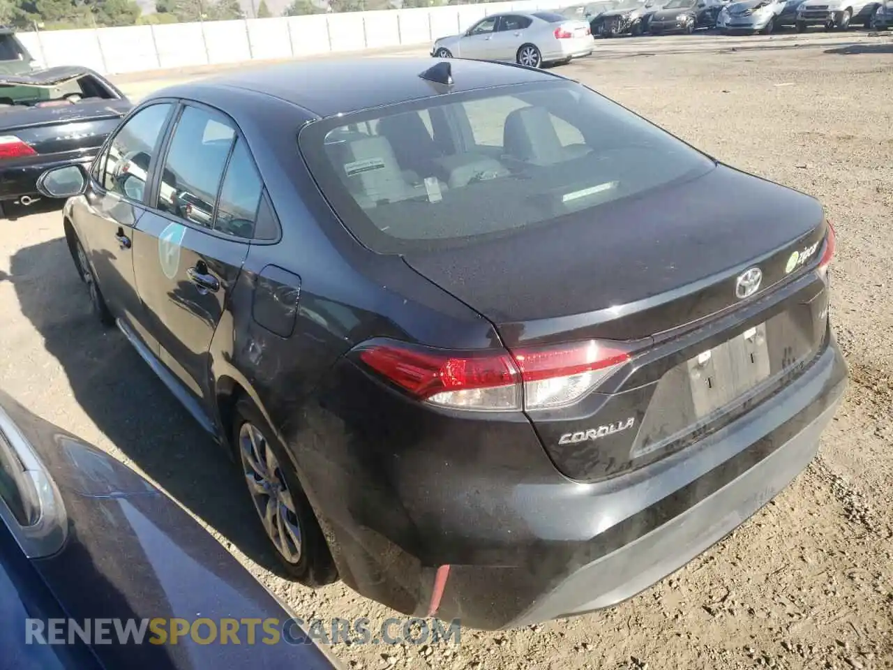 3 Photograph of a damaged car 5YFEPMAE1MP216325 TOYOTA COROLLA 2021