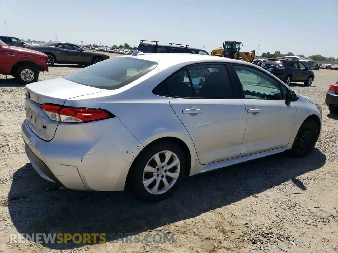 3 fotografías del automóvil dañado 5YFEPMAE1MP222884 TOYOTA COROLLA 2021