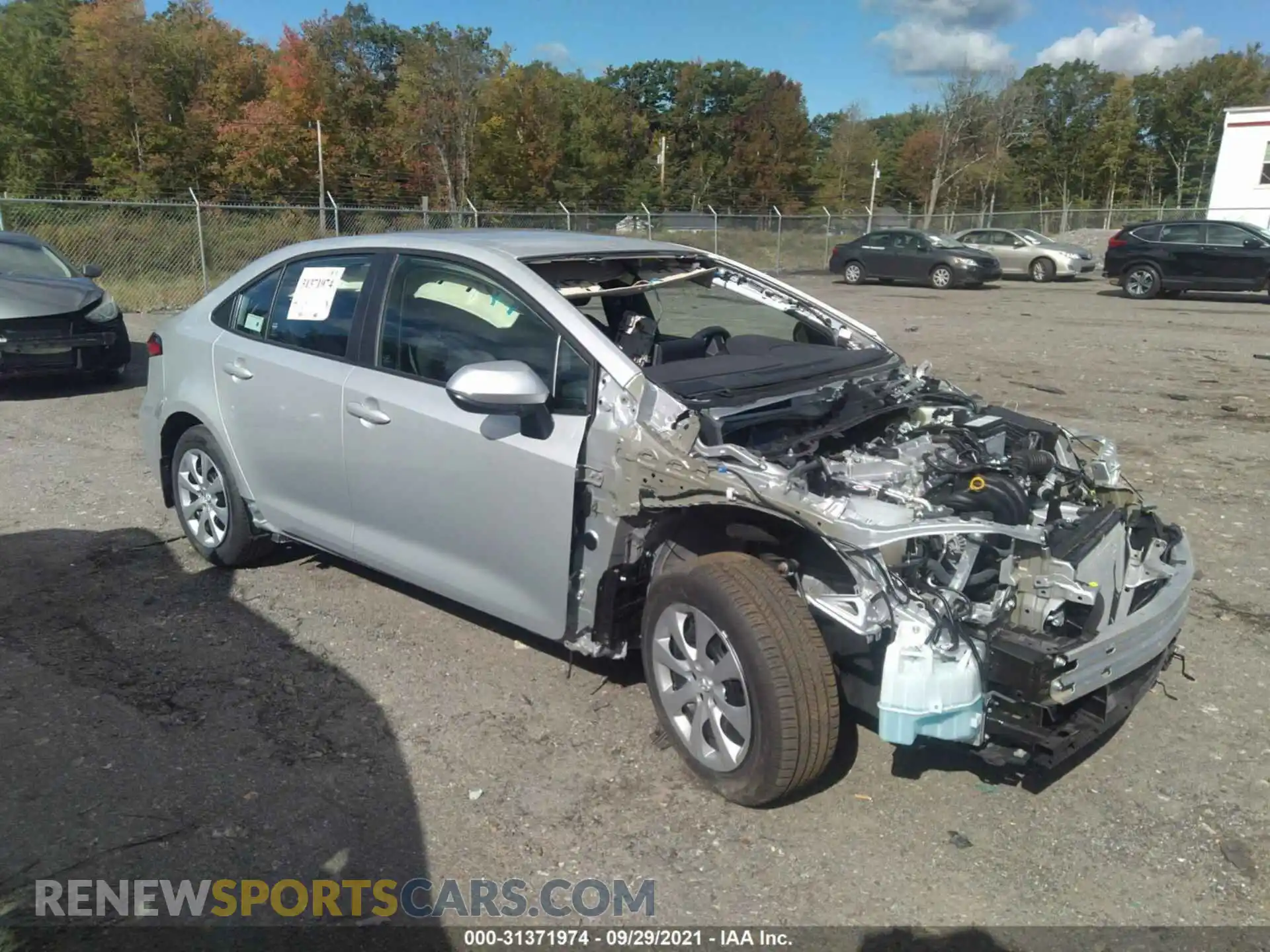 1 Photograph of a damaged car 5YFEPMAE1MP225669 TOYOTA COROLLA 2021