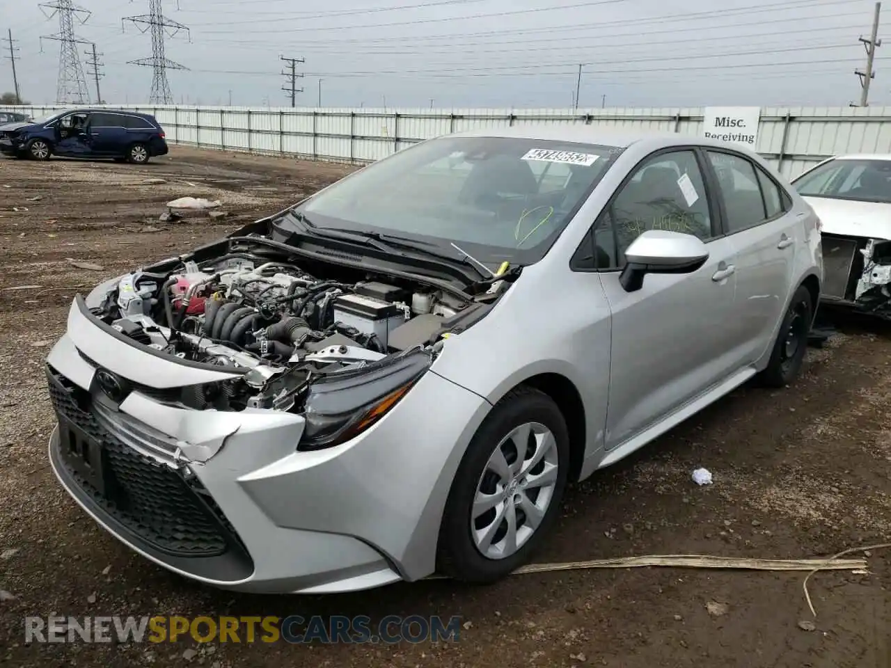 2 Photograph of a damaged car 5YFEPMAE1MP247333 TOYOTA COROLLA 2021