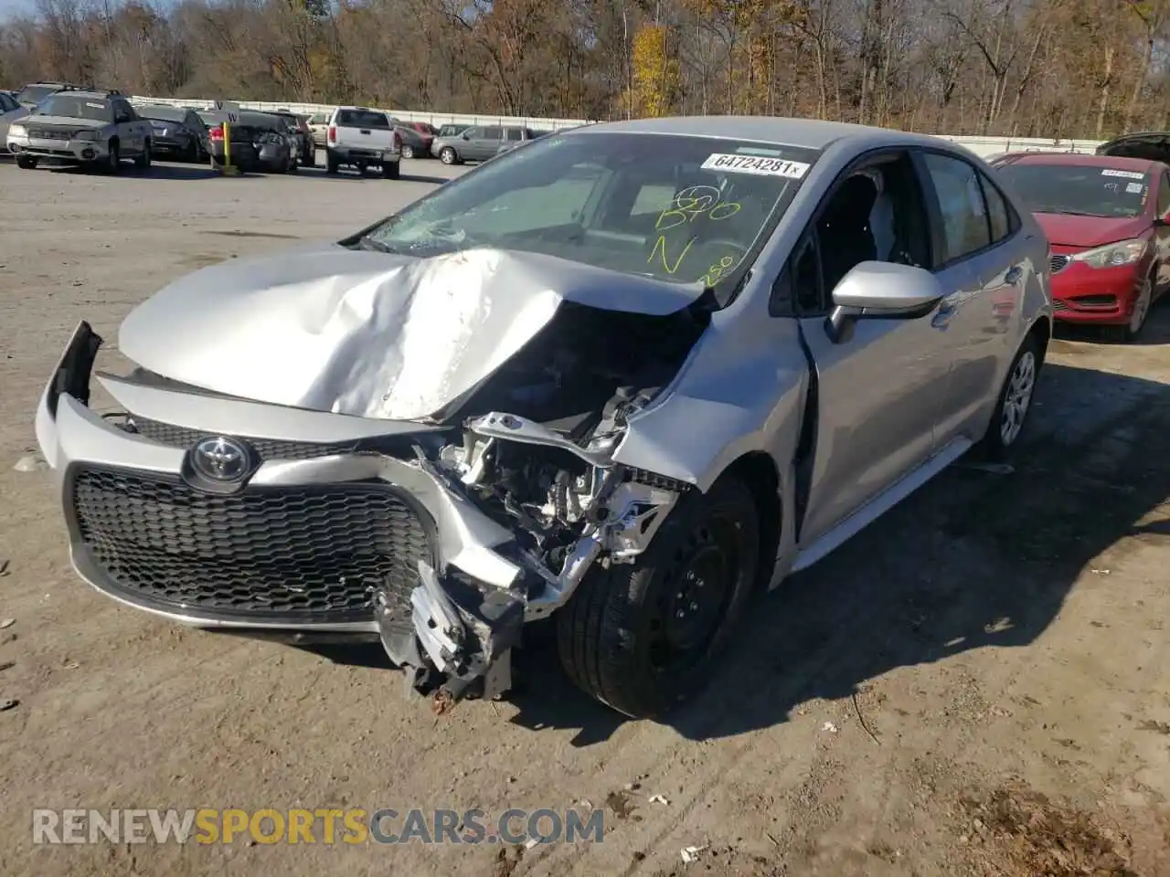 2 Photograph of a damaged car 5YFEPMAE1MP248692 TOYOTA COROLLA 2021
