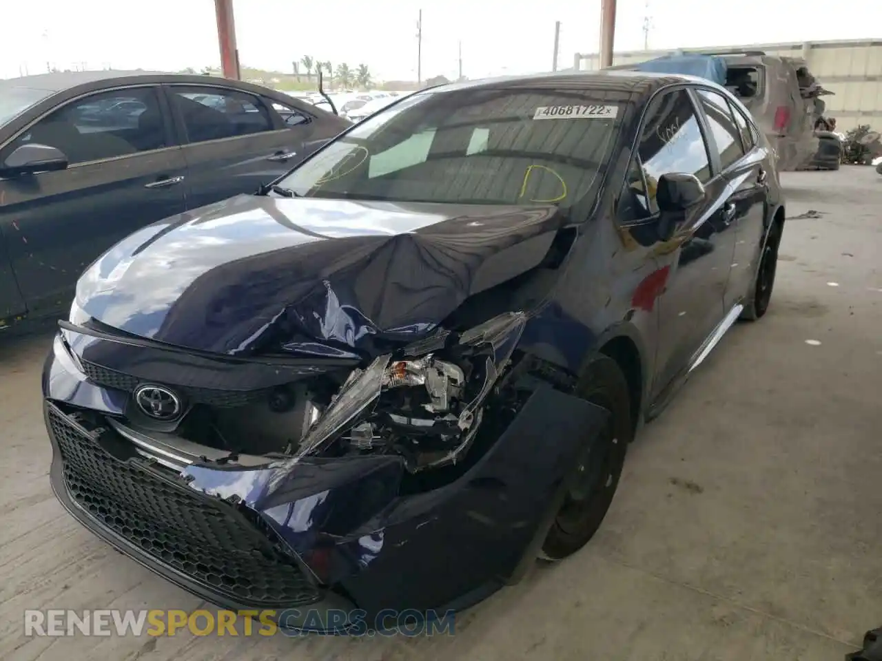 2 Photograph of a damaged car 5YFEPMAE1MP252791 TOYOTA COROLLA 2021